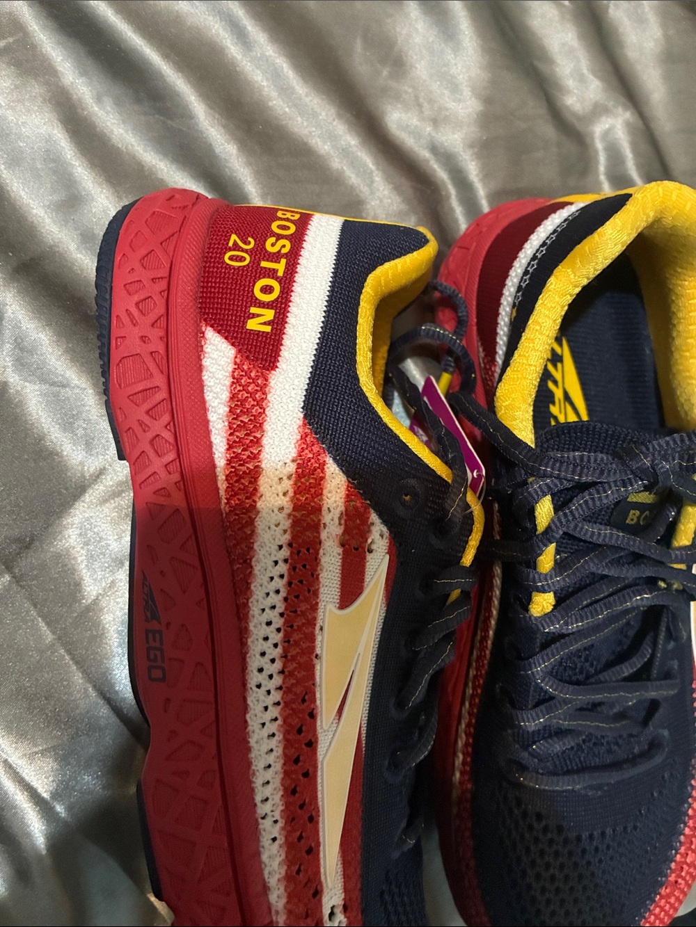 Navy, Red & Yellow Women’s Running Shoes - Picture 2 of 5
